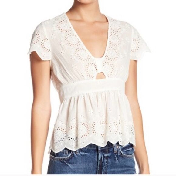NWT Free People Truly Yours Top Ivory Medium - Picture 1 of 6